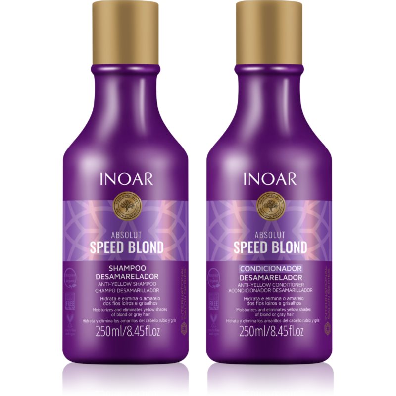 INOAR Absolut Speed Blond szett szőke hajra 2x250 ml-ár
