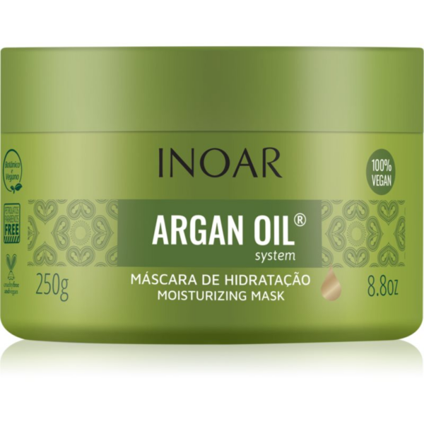 INOAR Argan Oil System hidratáló és simító maszk hajra 250 g-ár