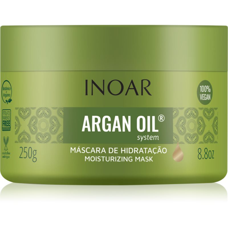 INOAR Argan Oil System hidratáló és simító maszk hajra 250 g-ár