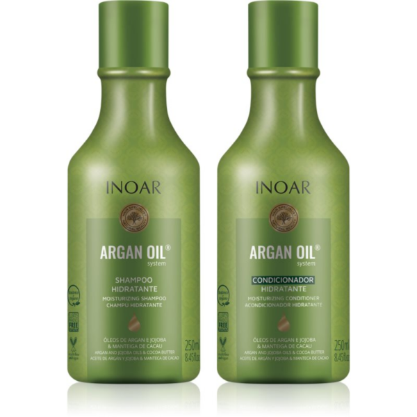 INOAR Argan Oil System szett a hidratálásért és a fényért 2x250 ml-ár