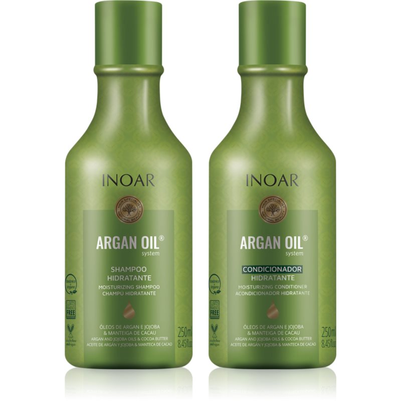 INOAR Argan Oil System szett a hidratálásért és a fényért 2x250 ml-ár