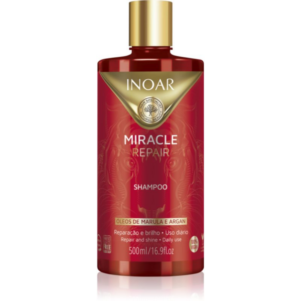INOAR Miracle Repair regeneráló sampon a gyenge és sérült hajra 500 ml-ár
