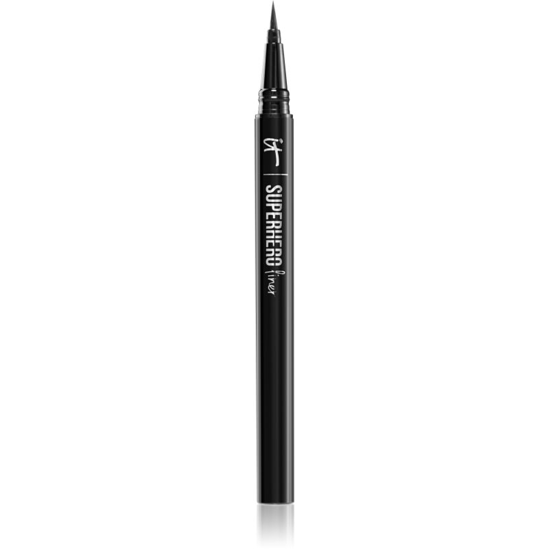 IT Cosmetics Superhero Liquid Eyeliner széles applikátorú szemhéjtus hölgyeknek Black 0.55 ml