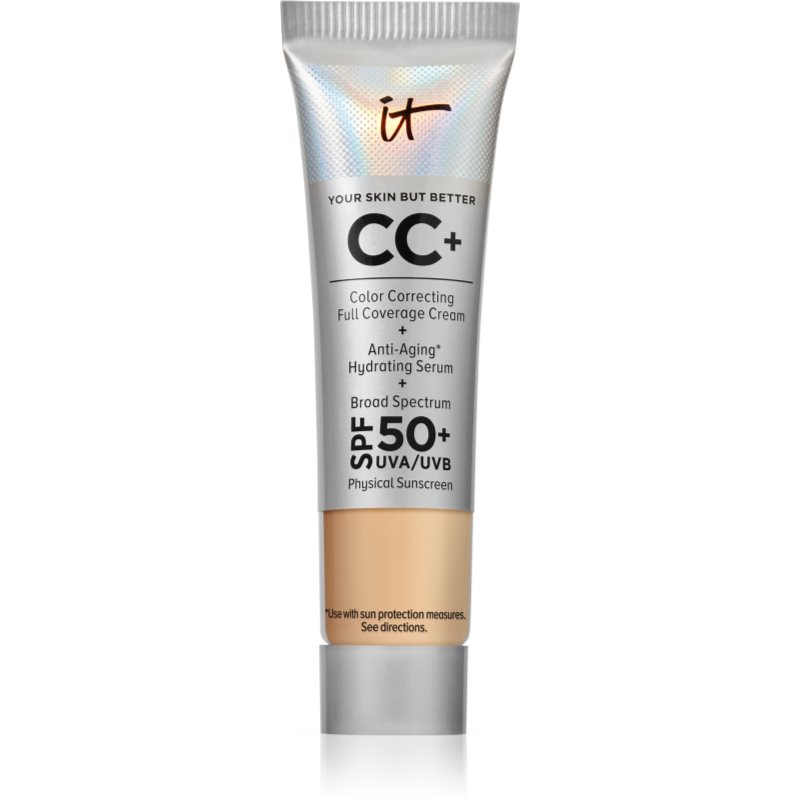 IT Cosmetics Your Skin But Better CC+ Mini fedő hatású alapozó SPF 50+ árnyalat Medium 12 ml