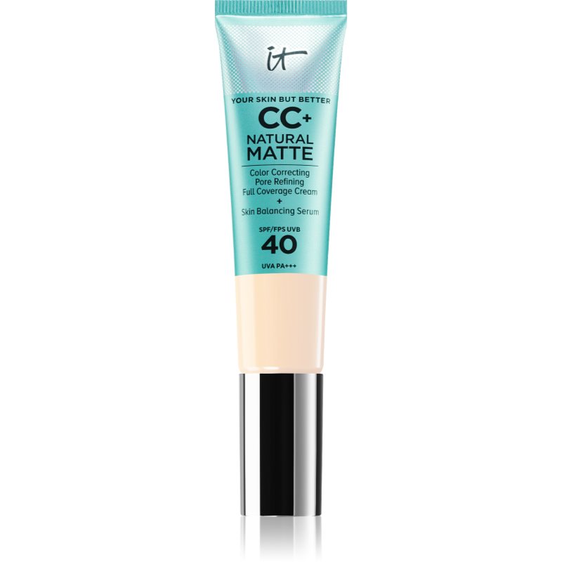 IT Cosmetics Your Skin But Better CC+ Natural Matte mattító alapozó SPF 40 hölgyeknek Fair Warm 32 ml