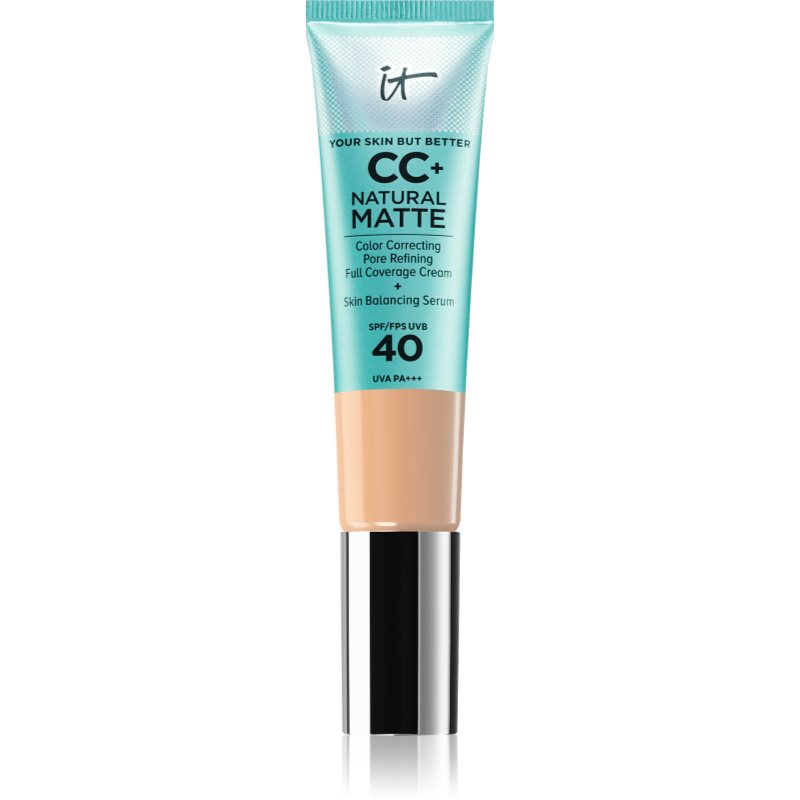 IT Cosmetics Your Skin But Better CC+ Natural Matte mattító alapozó SPF 40 hölgyeknek Light Medium 32 ml