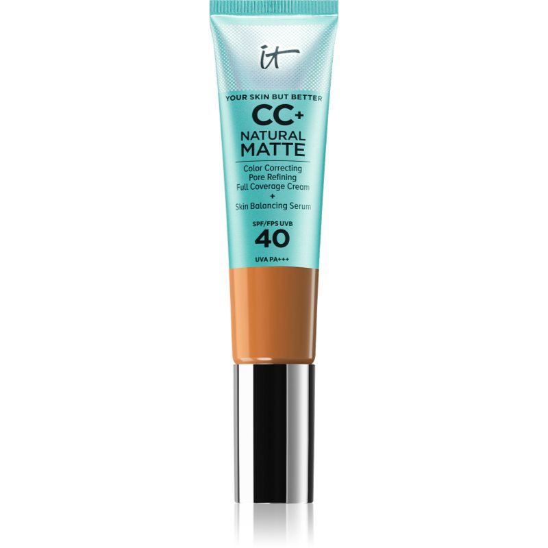IT Cosmetics Your Skin But Better CC+ Natural Matte mattító alapozó SPF 40 hölgyeknek Rich 32 ml