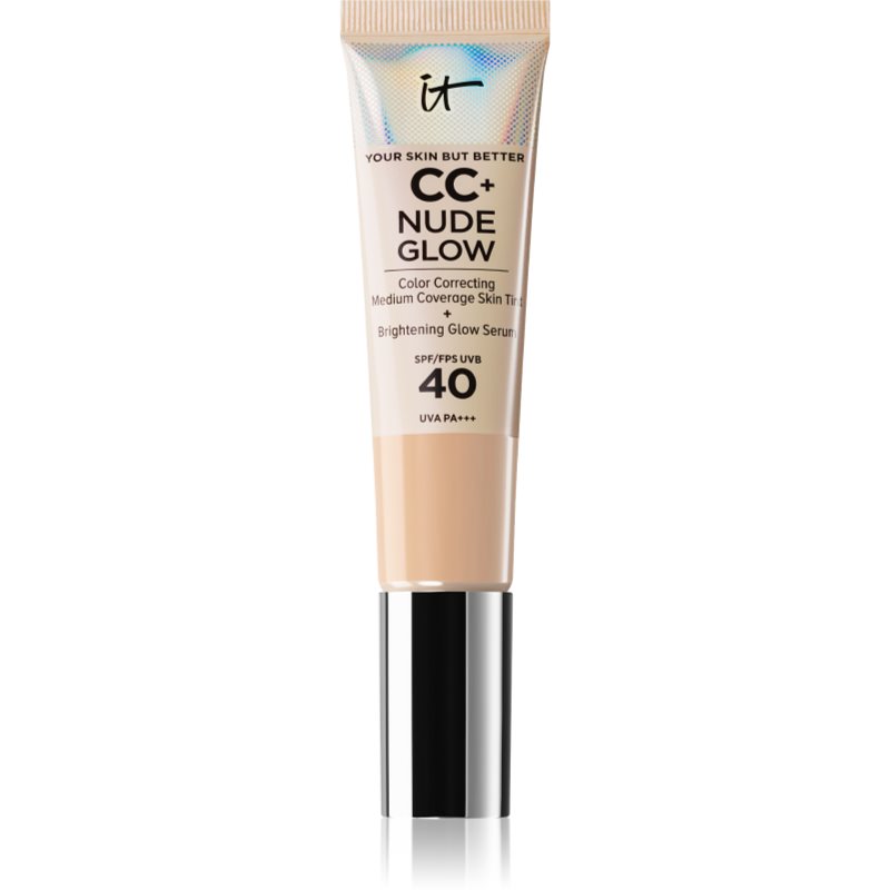 IT Cosmetics Your Skin But Better CC + Nude Glow üde hatást keltő alapozó SPF 40 árnyalat Fair 32 ml