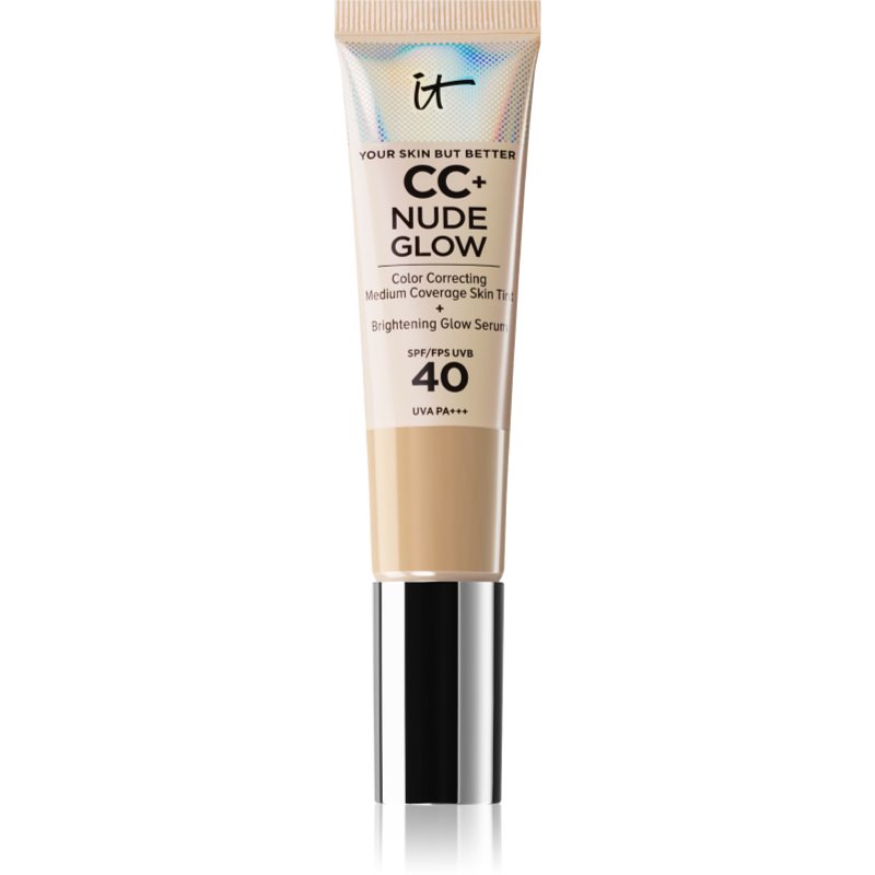 IT Cosmetics Your Skin But Better CC + Nude Glow üde hatást keltő alapozó SPF 40 árnyalat Light 32 ml
