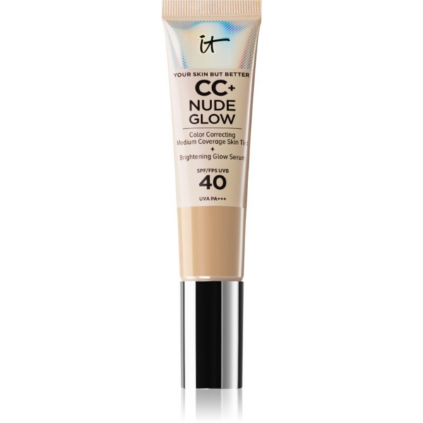 IT Cosmetics Your Skin But Better CC + Nude Glow üde hatást keltő alapozó SPF 40 árnyalat Medium 32 ml