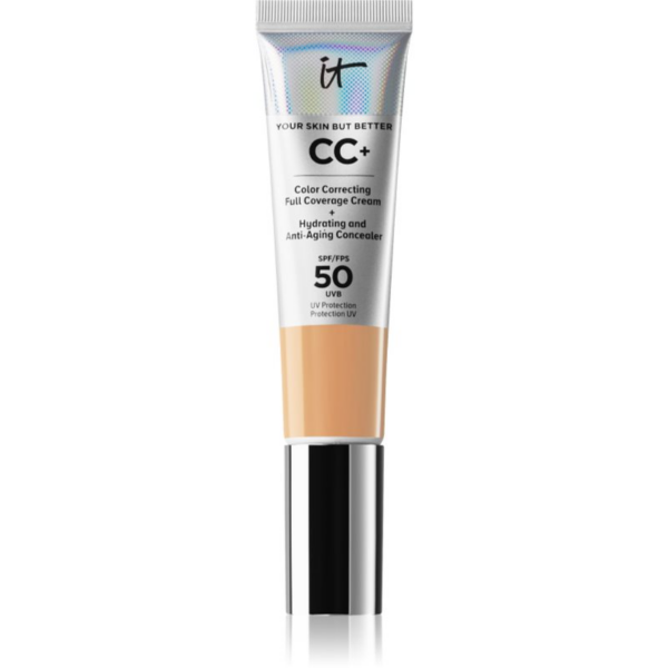 IT Cosmetics Your Skin But Better CC+ fedő hatású alapozó SPF 50+ hölgyeknek Medium Tan 32 ml