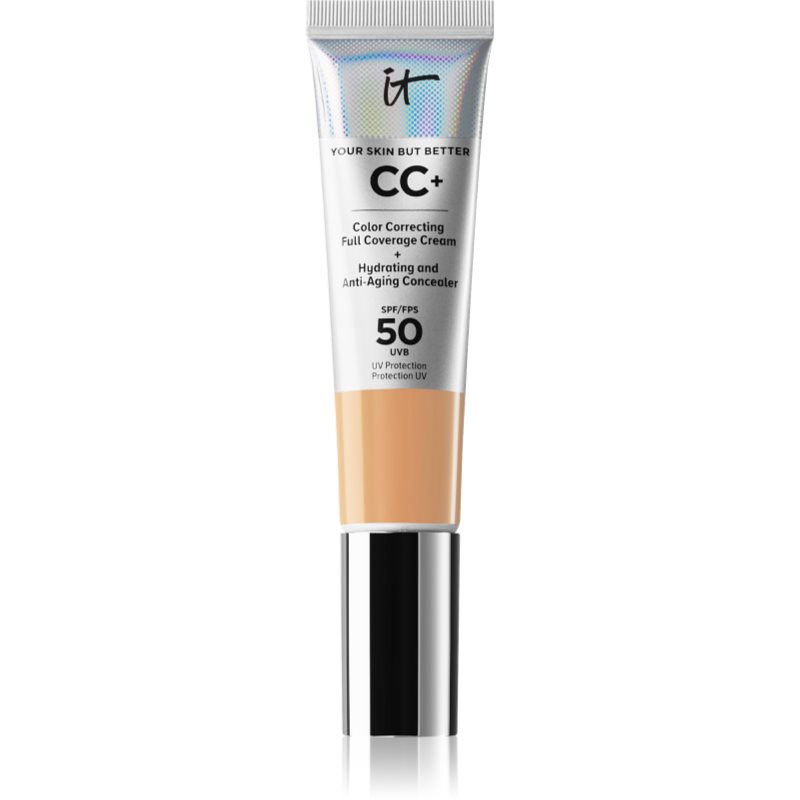 IT Cosmetics Your Skin But Better CC+ fedő hatású alapozó SPF 50+ hölgyeknek Medium Tan 32 ml