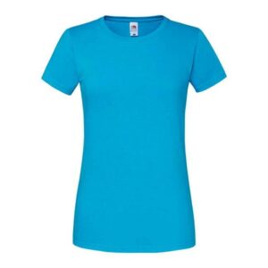 Iconic 195 Ringspun Premium Premium Fruit of the Loom Blue T-shirt