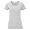 Iconic Grey Women's T-shirt in combed cotton Fruit of the Loom