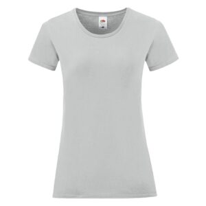 Iconic Grey Women's T-shirt in combed cotton Fruit of the Loom