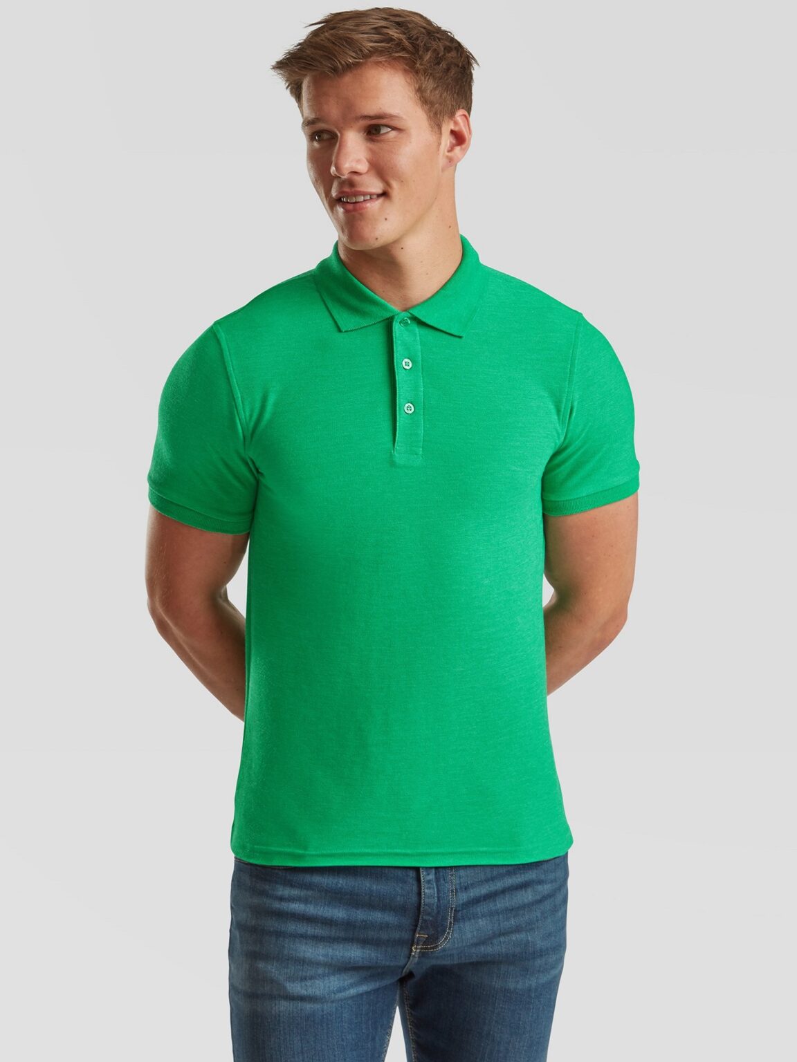 Iconic Polo Friut of the Loom Men's Green T-shirt