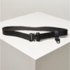 Imitation leather belt with hook black