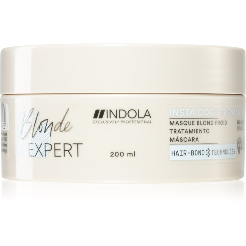 Indola Blond Expert Insta Cool tápláló hajmaszk a szőke hideg árnyalataiért 200 ml-Ár