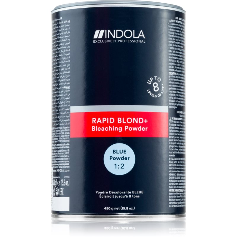 Indola Rapid BLOND+ Bleaching Powder élénkítő púder hajra árnyalat Blue 450 g