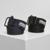 Industrial canvas belt 2 packs black/navy
