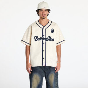 Ing A BATHING APE A Bathing Ape Baseball Shirt Ivory M-alacsony-ár