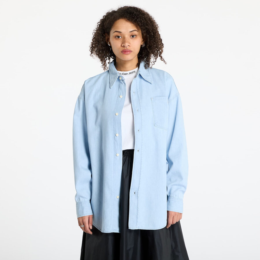 Ing Calvin Klein Jeans Oversized Longsleeve Denim Shirt Denim XS-alacsony-ár