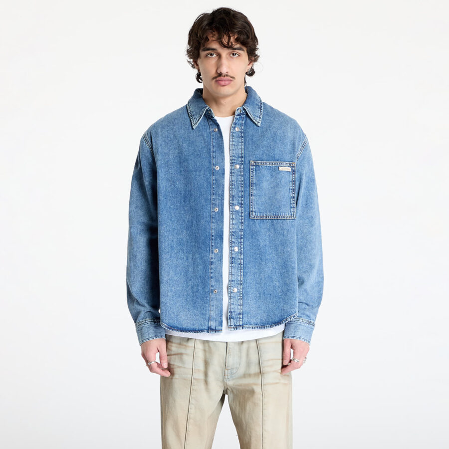 Ing Calvin Klein Jeans Regular Denim Shirt Denim Light XXS-alacsony-ár