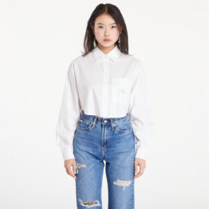 Ing Calvin Klein Jeans Woven Label Cropped T-Shirt White XL-alacsony-ár