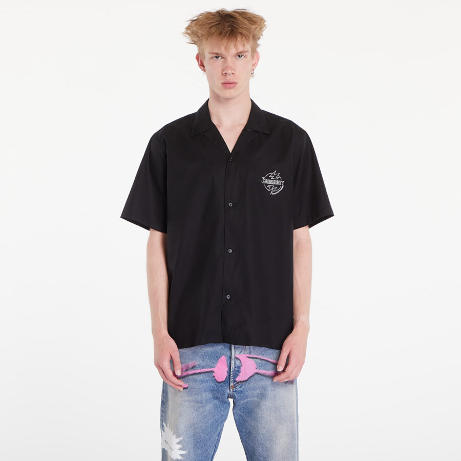 Ing Carhartt WIP Ablaze Short Sleeve Shirt UNISEX Black/ Wax XS-alacsony-ár