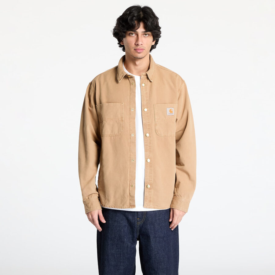 Ing Carhartt WIP Conro Shirt Jac UNISEX Peanut Stone Dyed S-alacsony-ár