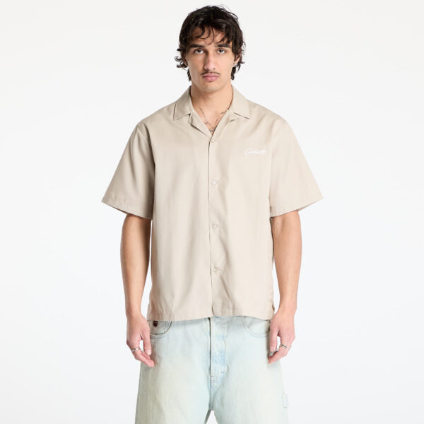 Ing Carhartt WIP S/S Delray Shirt UNISEX Fleur de Sel/ White XS-alacsony-ár