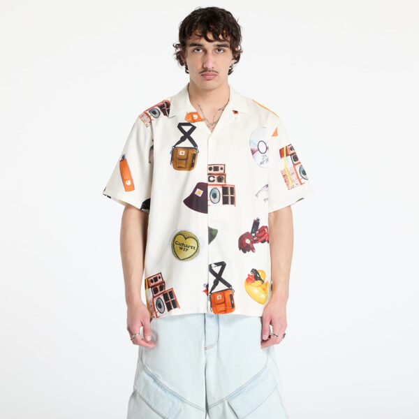Ing Carhartt WIP S/S Jacob Rochester Shirt UNISEX Jacob Rochester Print/ Wax S-alacsony-ár
