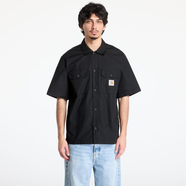 Ing Carhartt WIP Short Sleeve Craft Shirt UNISEX Black S-alacsony-ár