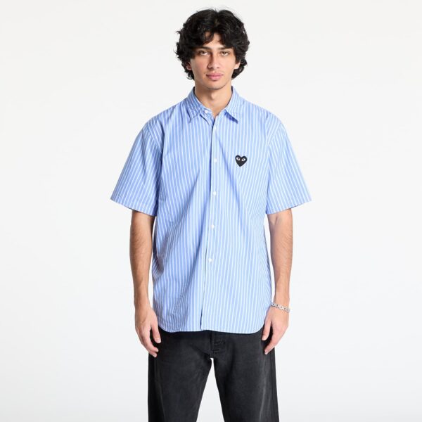 Ing Comme des Garçons PLAY Black Emblem Woven Shirt UNISEX Stripe S-alacsony-ár
