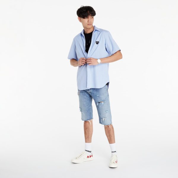 Ing Comme des Garçons PLAY Black Heart Striped Shirt Blue/ White XL-alacsony-ár
