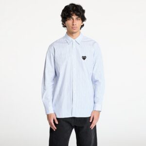 Ing Comme des Garçons PLAY Black Heart Striped Shirt UNISEX White/ Light Blue XS-alacsony-ár