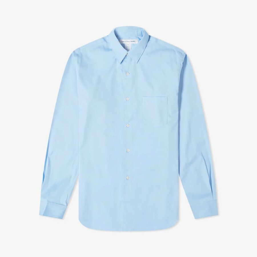 Ing Comme des Garçons SHIRT Forever Kids Shirt Woven Blue 8Y-alacsony-ár