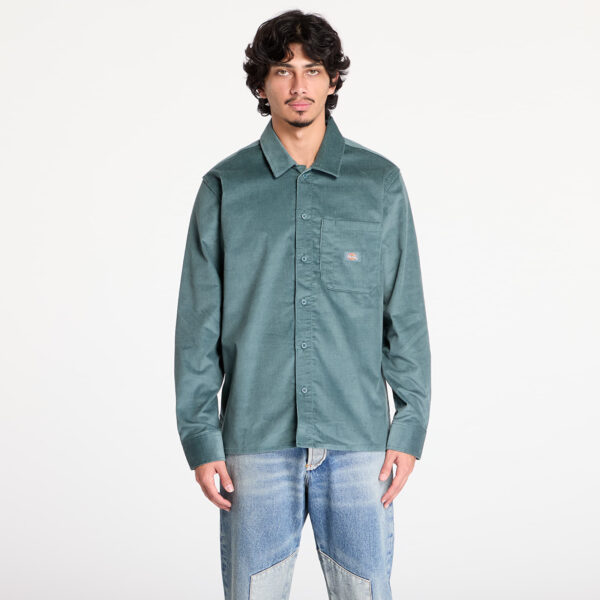 Ing Dickies Corduroy Long Sleeve Shirt Lincoln Green S-alacsony-ár