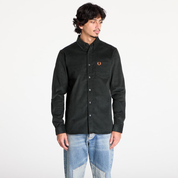 Ing FRED PERRY Corduroy Shirt Night Green XL-alacsony-ár