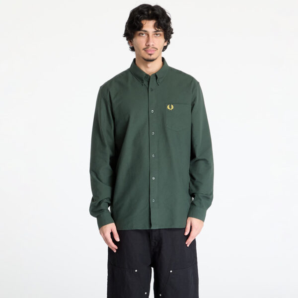 Ing FRED PERRY Oxford Shirt Court Green M-alacsony-ár