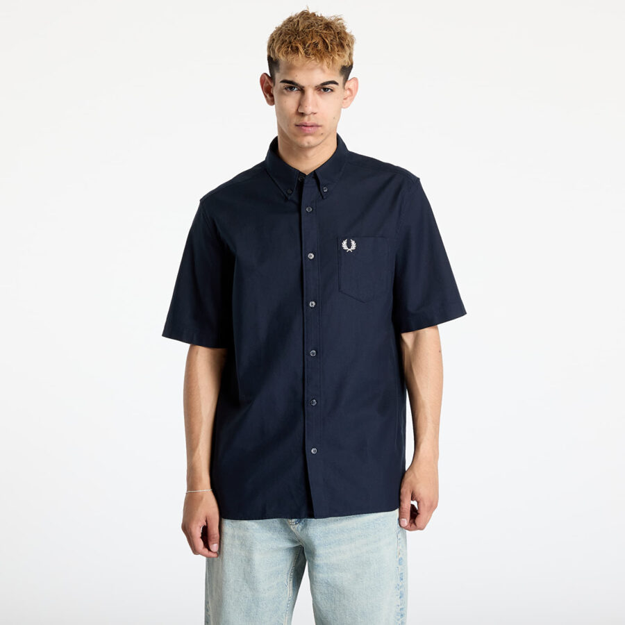 Ing FRED PERRY Oxford Shirt Navy M-alacsony-ár