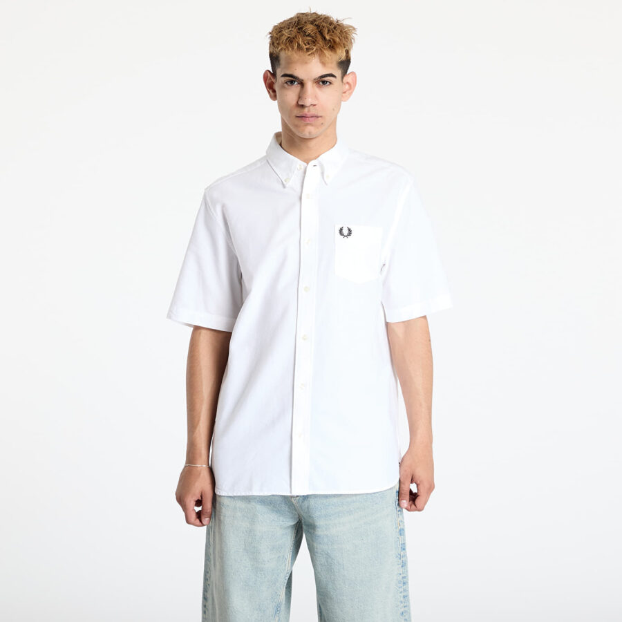 Ing FRED PERRY Oxford Shirt White M-alacsony-ár