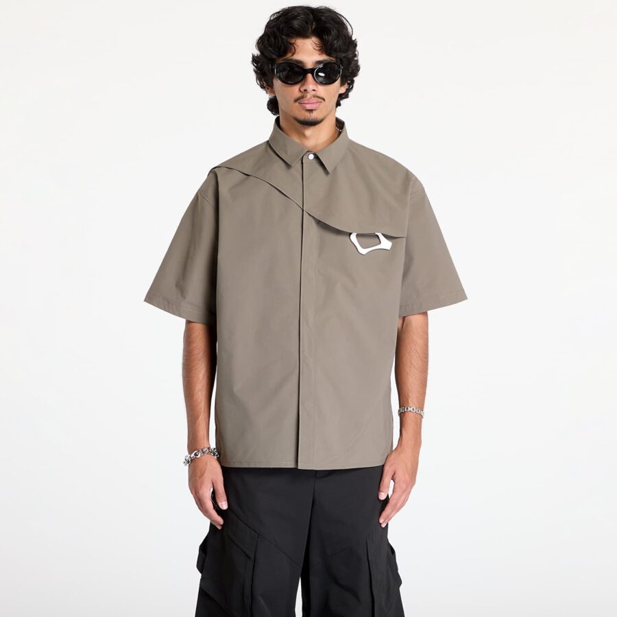 Ing HELIOT EMIL S/S Nylon W. Carabiner Shirt Dusty Green 50-alacsony-ár