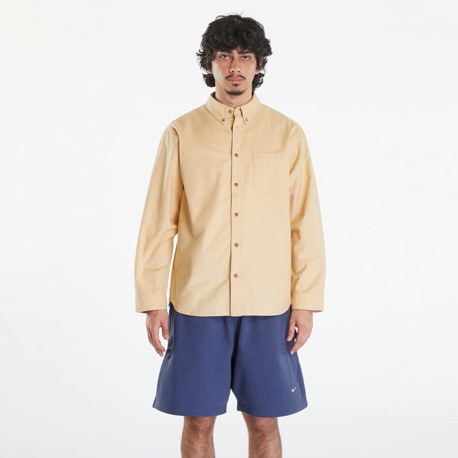 Ing Nike Life Men's Long-Sleeve Oxford Button-Down Shirt Sesame/ Sesame/ Sesame XS-alacsony-ár