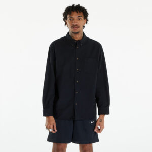 Ing Nike Men's Life Oxford Buttondown Long Sleeve Shirt Black/ Black/ Black S-alacsony-ár