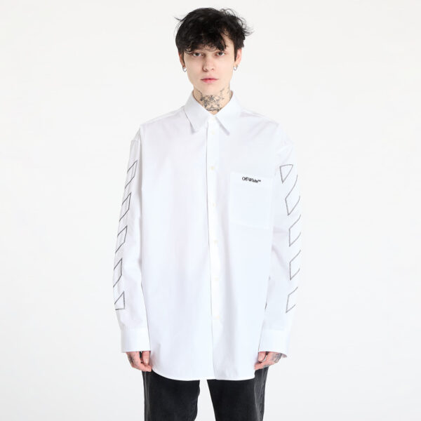 Ing Off-White Diag Outl Popl Over Shirt White/ Black M-alacsony-ár