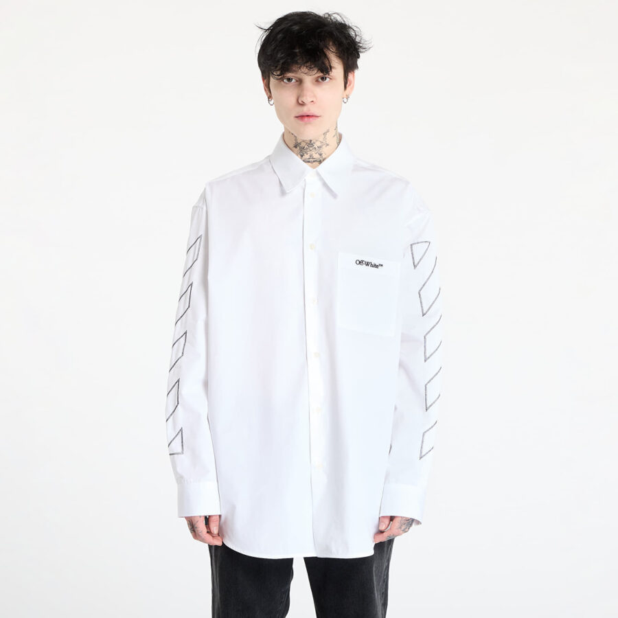 Ing Off-White Diag Outl Popl Over Shirt White/ Black M-alacsony-ár