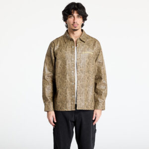 Ing PLEASURES Anaconda Overshirt Brown S-alacsony-ár