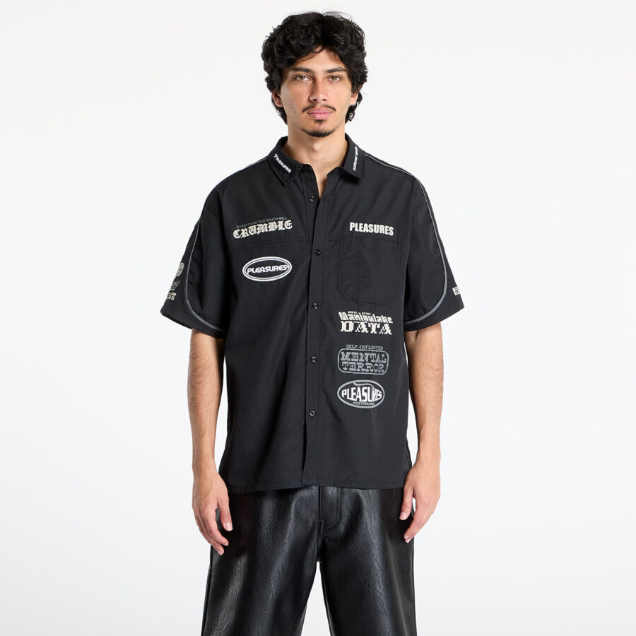 Ing PLEASURES Terror Button Up Black S-alacsony-ár