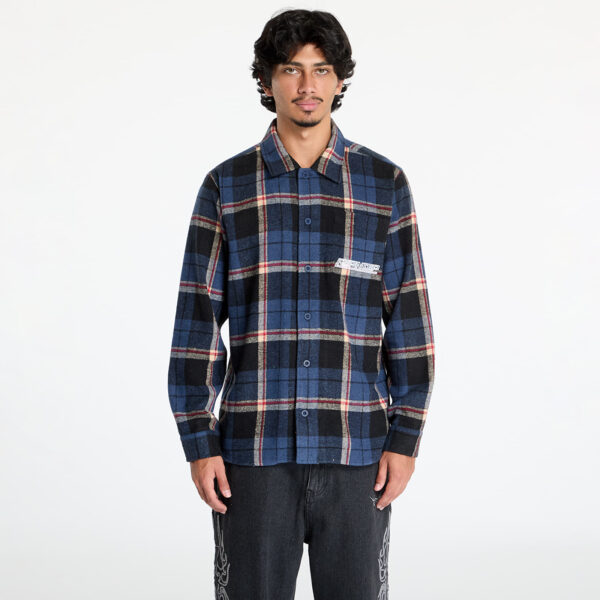 Ing RIPNDIP Robo Button Up Flannel Shirt Navy S-alacsony-ár